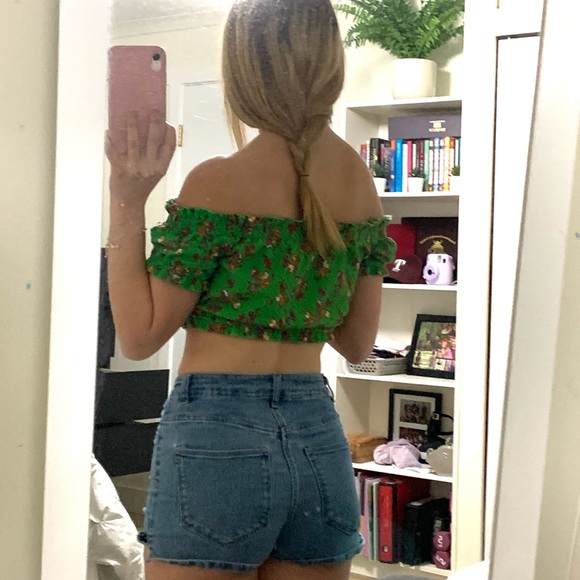 TOPSHOP green crop top - Picture 5 of 6